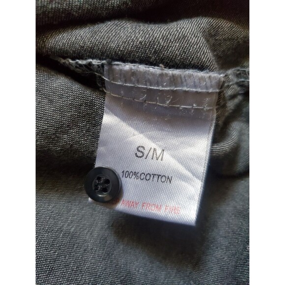 The Rockn Rev Shirt Top Small/Medium Chambray Button Stonewash 80s 90s Y2K - Picture 4 of 6